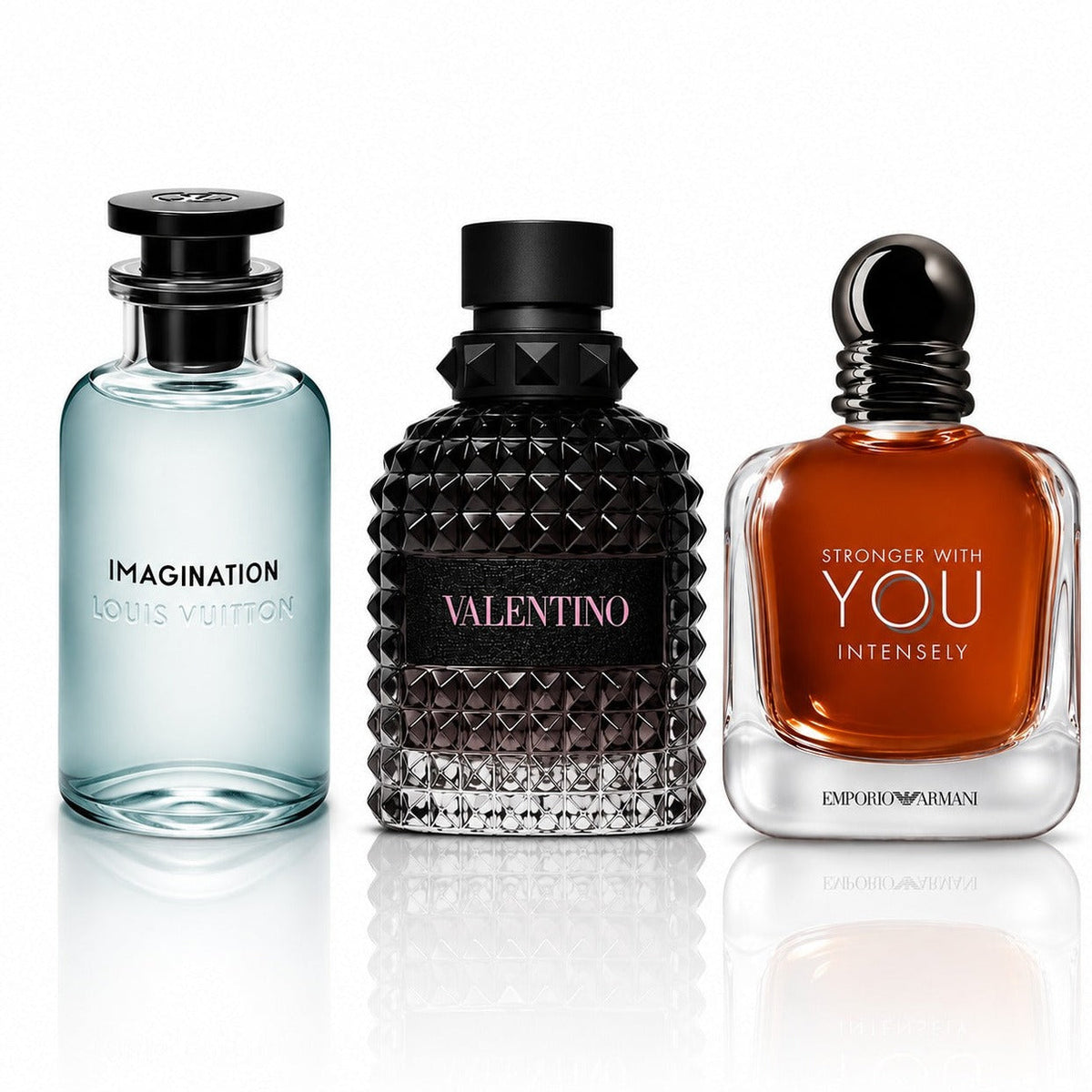 3er Herrenparfüm-Set - Louis Vuitton Imagination, Valentino Born in Roma & Stronger With You Intensely